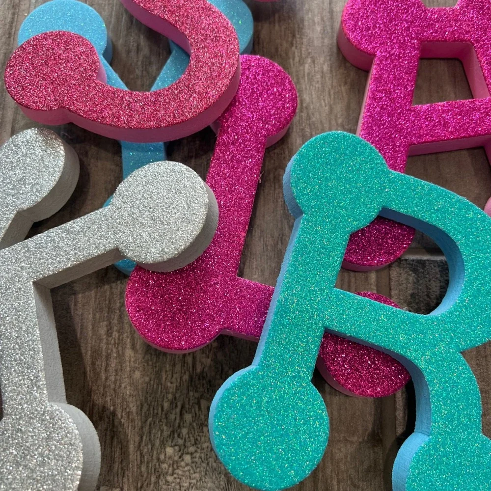 Glitter Foam Wall Letters 